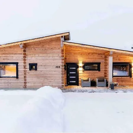 Upea Lapin Kulta Hirsihuvila Inarijaerven Rannalla * 伊纳利