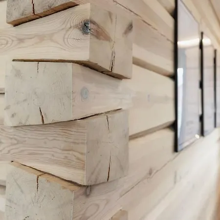 Upea Lapin Kulta Hirsihuvila Inarijaerven Rannalla * 伊纳利