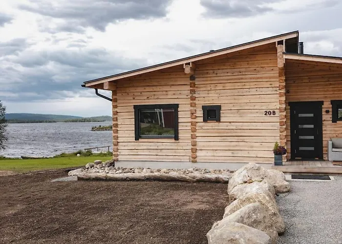 Upea Lapin Kulta Hirsihuvila Inarijaerven Rannalla Villa *