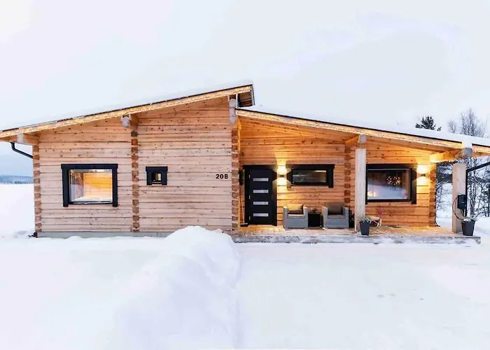 Upea Lapin Kulta Hirsihuvila Inarijaerven Rannalla * Enare